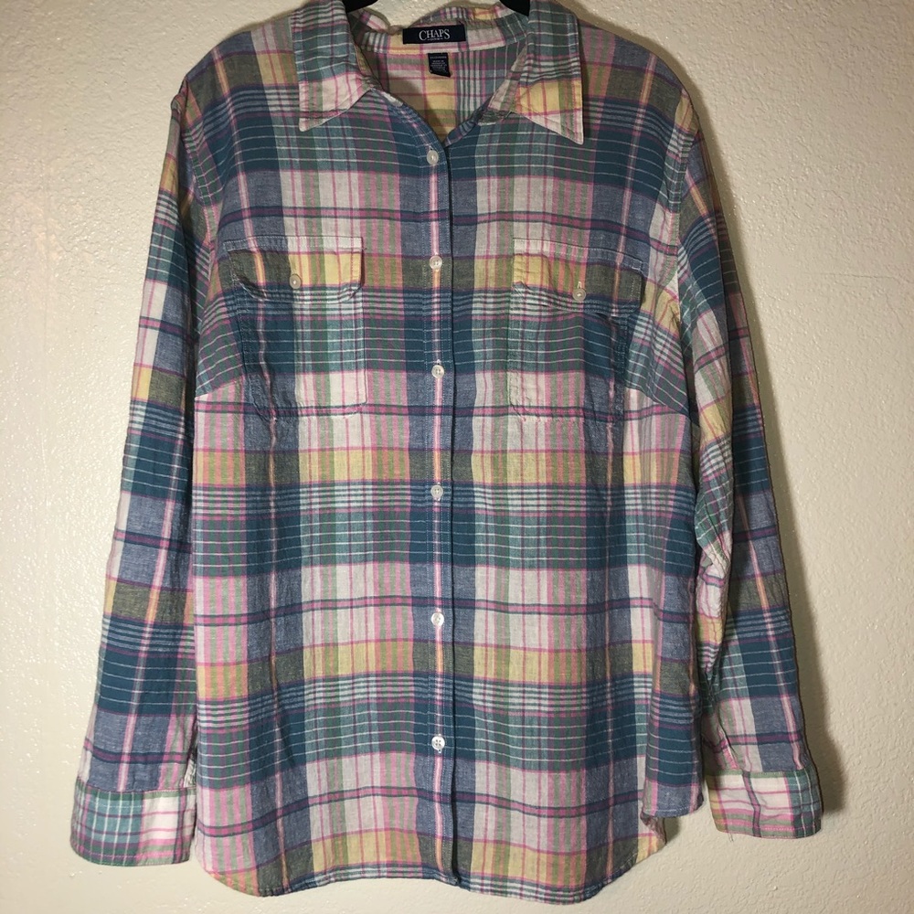 🌹Chaps Button Up Long sleeve Blouse size 2XL